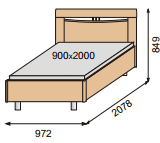 кровать дятьково 90/200 oktava